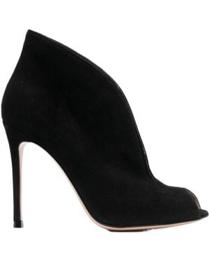 Gianvito Rossi Peep-Toe 110Mm Suede Sandals - Black