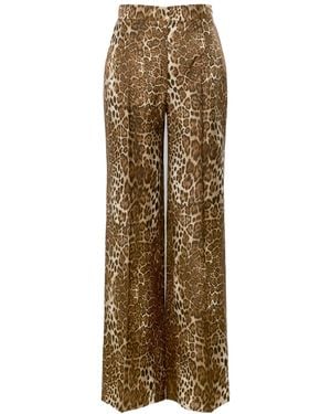 Max Mara Studio Mstromana Pattern-Printed Trousers - Natural