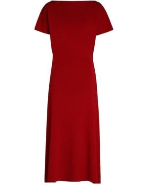 P.A.R.O.S.H. P.A.R.O..H. Short Sleeved Knitted Long Dress - Red