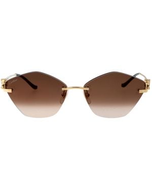 Cartier Geometric Frame Sunglasses - Multicolour