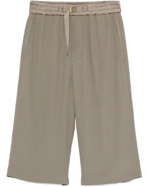 Ami Paris Crepe Shorts - Gray