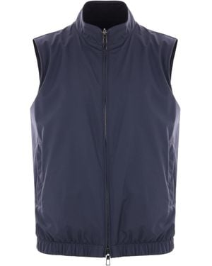 Loro Piana Zipped Reversible Gilet - Blue