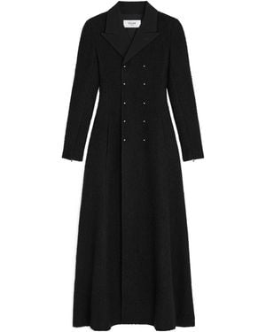 Celine Double-Breasted Coat - Black
