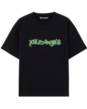 Palm Angels Logo Graphic T-Shirt - Black