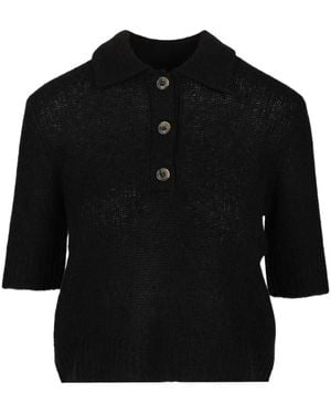 Lisa Yang Masy Polo Knitwear - Black