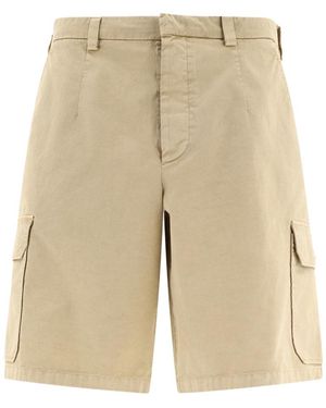 Prada Belt Ring Shorts - Natural