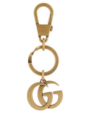 Gucci Double G Keychain, Metal - Metallic