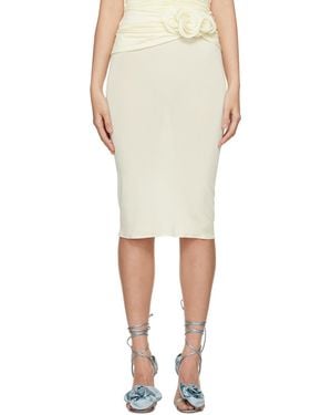 Magda Butrym Floral Decal Skirt - Natural