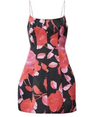 Blumarine Printed Satin Minidress - Red