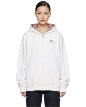 Marissa Chiara Long-Sleeved Hooded Sweatshirt - White