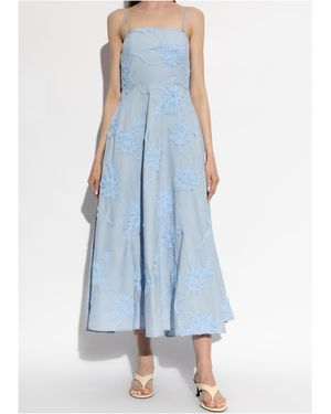 rotate birger christensen embroidered strapless midi dress ROTATE BIRGER CHRISTENSEN Strapless embroidered mesh maxi dress