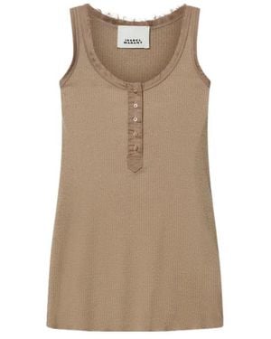 Isabel Marant Ribbed Tank Top - Natural