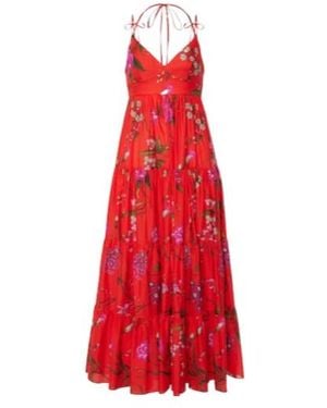 Erdem Floral Cotton-Blend Midi Dress - Red