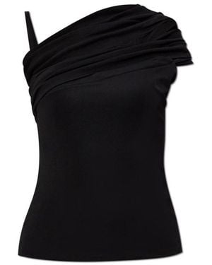 Versace One-Shoulder Top - Black