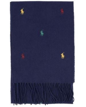 Polo Ralph Lauren Fringed Scarf - Blue