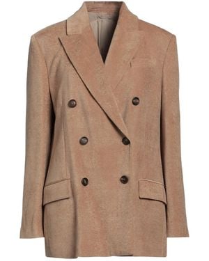Brunello Cucinelli Double-Breasted Blazer - Brown