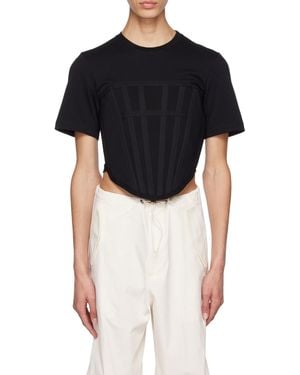 Dion Lee Corset Organic Cotton T-Shirt - Black