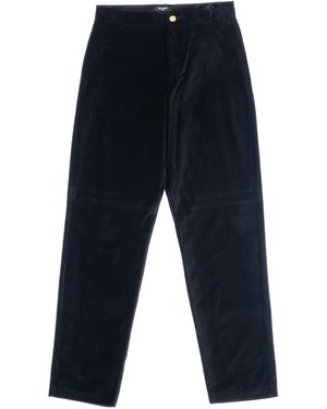 Balmain Button Velvet Trousers - Blue