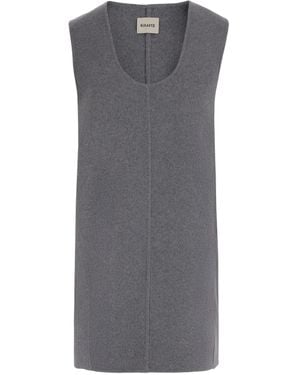KHAITE Wool Sleeveless Dress - Gray