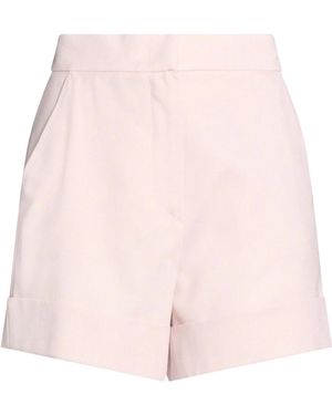 Max Mara Solid Wool Shorts - Pink