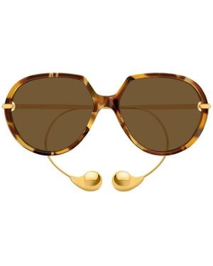 Bottega Veneta Eyewear Drop Squared Sunglasses - Metallic
