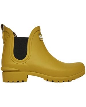 Barbour Round-Toe Ankle Boots - Yellow