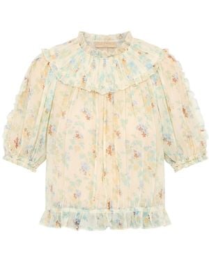 Ulla Johnson Bubble Short-Sleeved Top - Natural