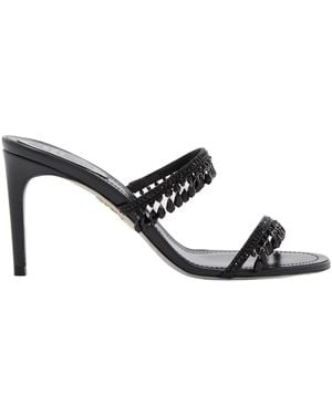 Rene Caovilla Chandelier Crystal-Embellished Sandals - Multicolor