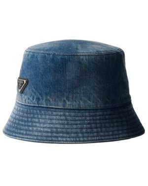 Prada Denim Bucket Hat - Blue