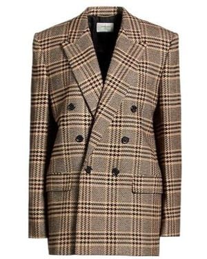 Saint Laurent Plaid Blazer - Brown