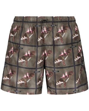 Iceberg Graphic Print Swim Shorts - Grey