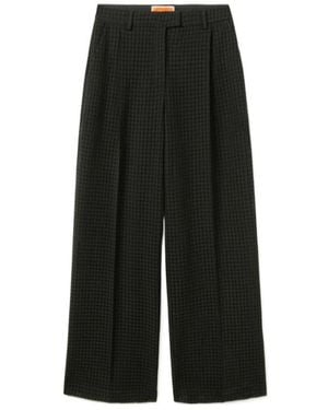 La DoubleJ La Doublej Openwork Loose Fit Trousers - Black
