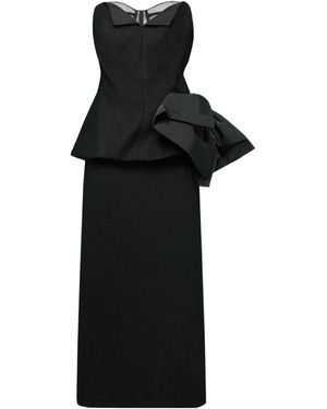 Maison Margiela Décortiqué Strapless Midi Dress - Black