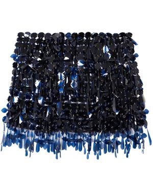 Rabanne Sequined Mini Skirt - Blue
