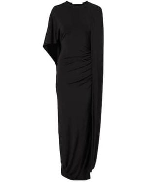 Stella McCartney Caped Ruched Gown - Black