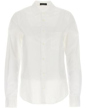 Ann Demeulemeester Betty Fitted Popeline Shirt - White