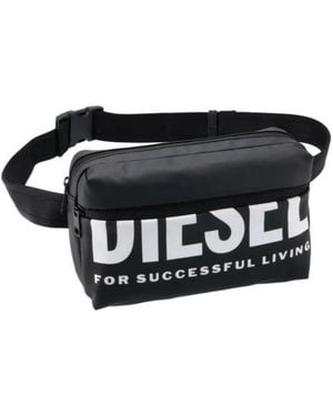 DIESEL Logo Print Belt Bag - Black
