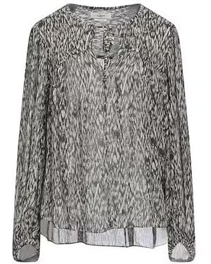 Isabel Marant Long-Sleeve V-Neck Top - Grey
