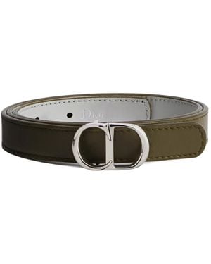 Dior Reversible Cdicon Belt - White