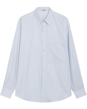 AURALEE Relaxed Long Sleeve Shirt - White