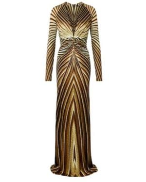 Roberto Cavalli Printed Maxi Dress - Metallic