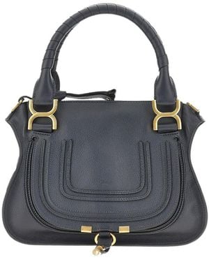 Chloé Small Marcie Leather Tote Bag - Black