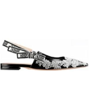 Dior J'A Slingback Flat - White