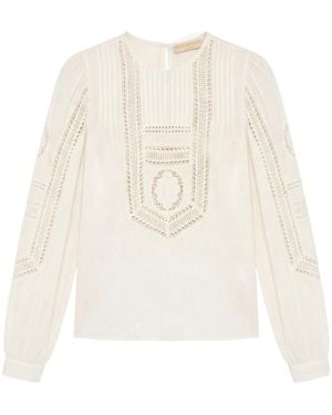 Ulla Johnson Marlowe Lace Panel Top - White
