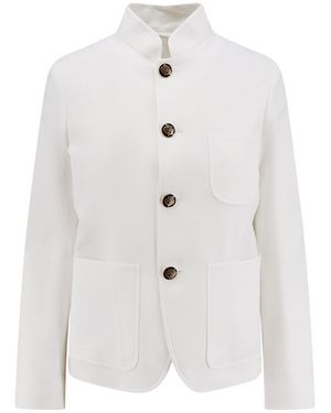 Loro Piana Spagna Linen Blazer - White
