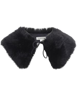 By Malene Birger Faux Fur Tie Scarf - Black