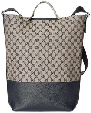 Gucci Large Gg Tote Bag - Gray
