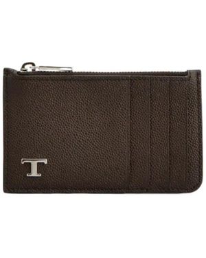 Tod's Leather Card Holder - Brown