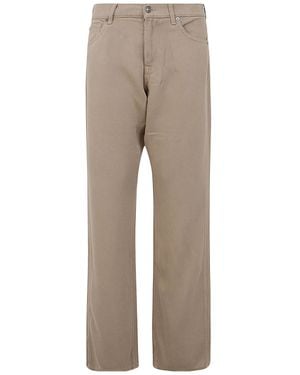 7 For All Mankind Tess Logo-Patch Straight-Leg Trousers - Grey