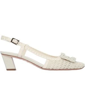 Roger Vivier Square-Toe High-Heeled Sandals - White